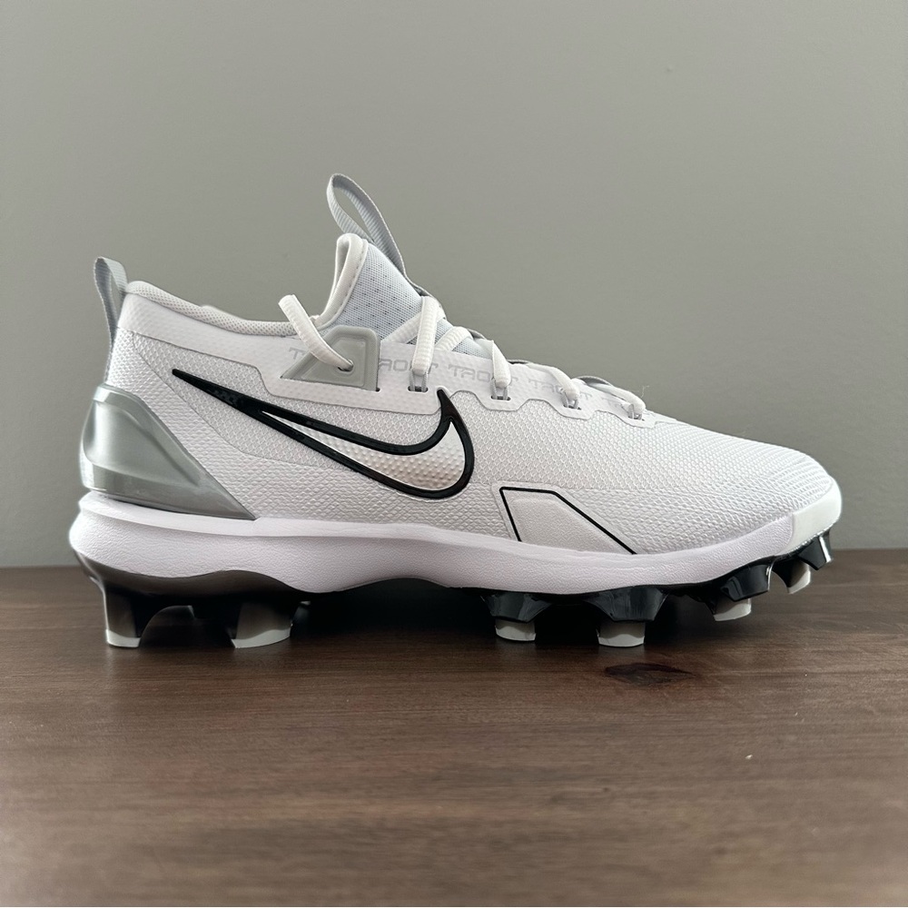 Nike White and Silver Athletic Shoes